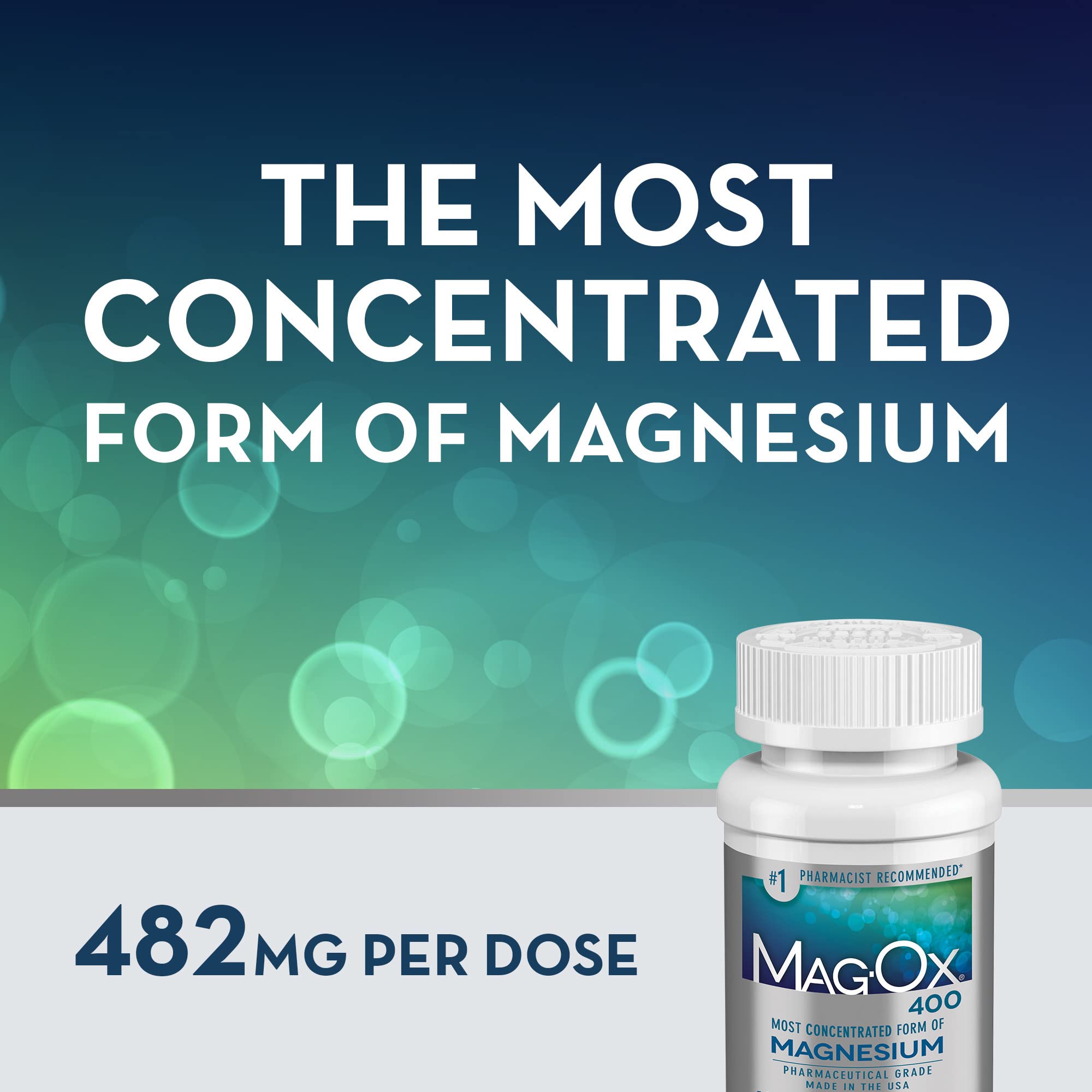 Mag-Ox envase-120-tabletas, almacenamiento práctico para la semana.