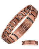 Pulsera MagEnergy para hombres con cruz y magnetos potentes.
