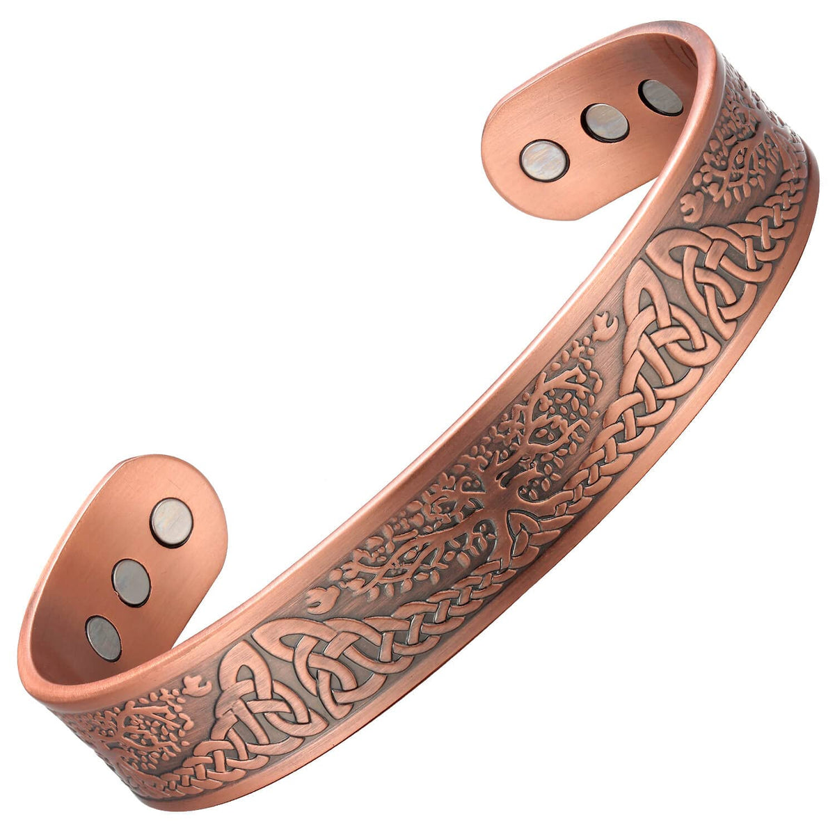 MagEnergy brazalete de cobre con árbol de la vida, duración para uso diario.