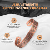 MagEnergy brazalete de cobre con imanes de neodimio para mayor comodidad.