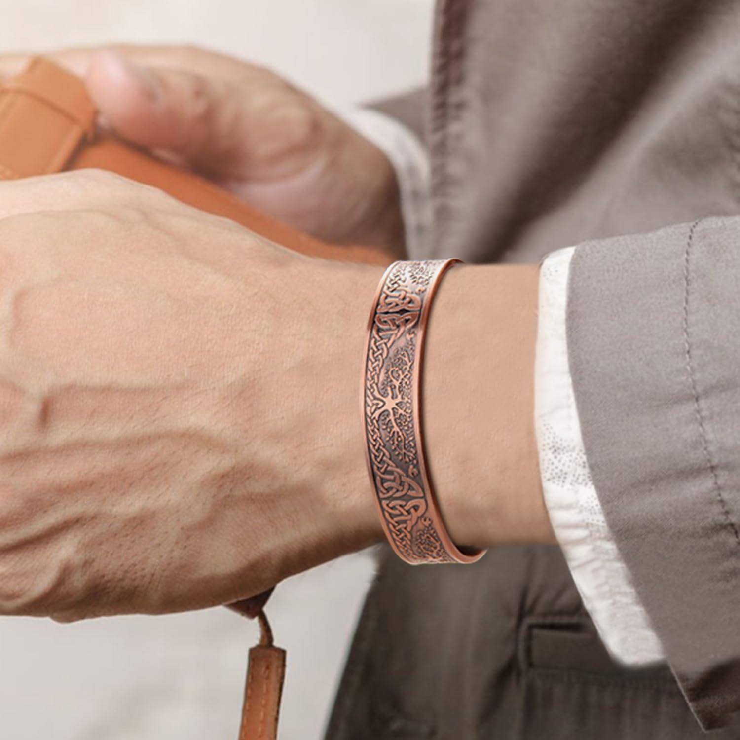 Brazalete de cobre MagEnergy, regalo perfecto para él o ella.