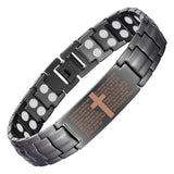 MagEnergy pulsera de cobre para hombre, doble fila de imanes, estilo diario