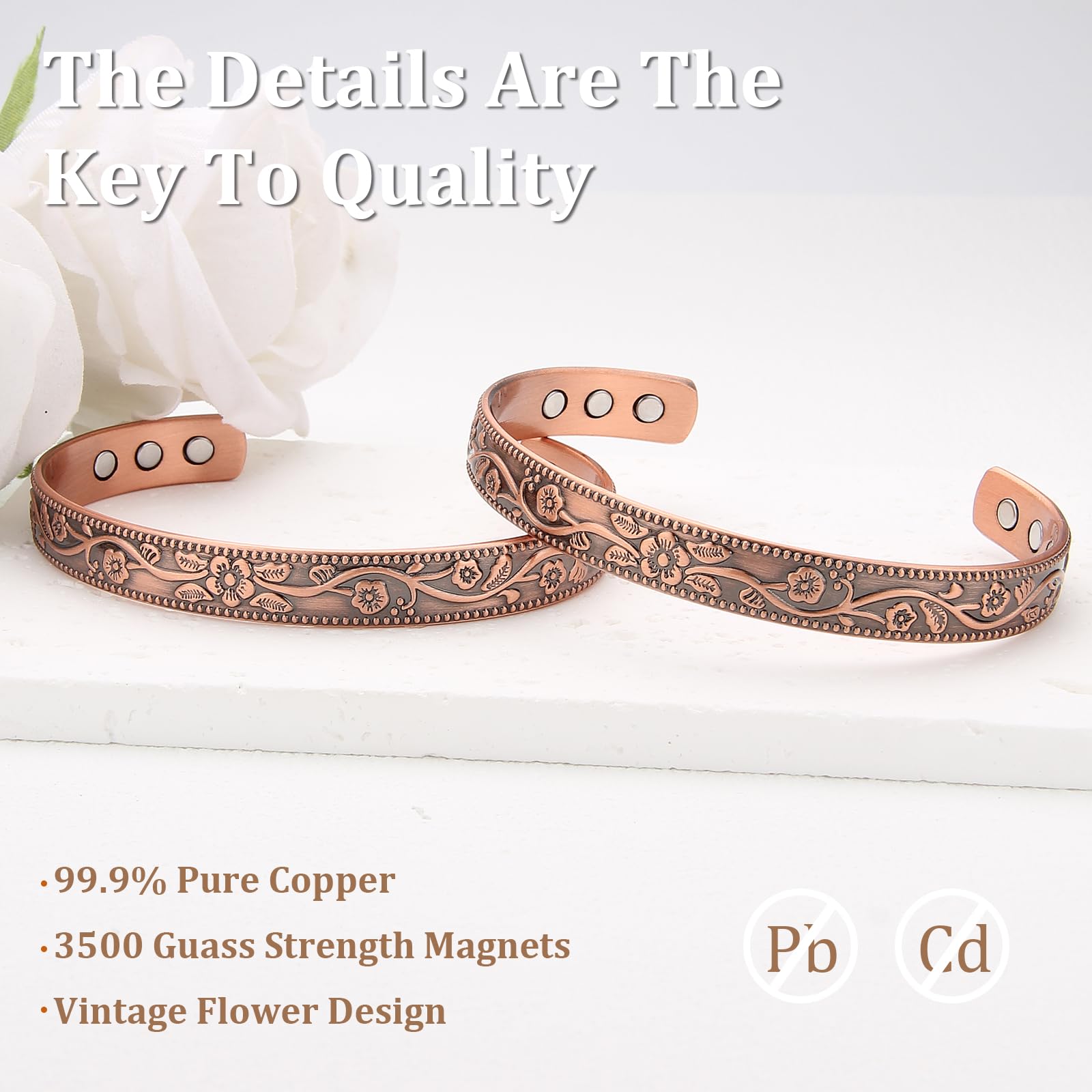 Pulsera MagEnergy con imanes 3500 Gauss, para posibles beneficios diarios.