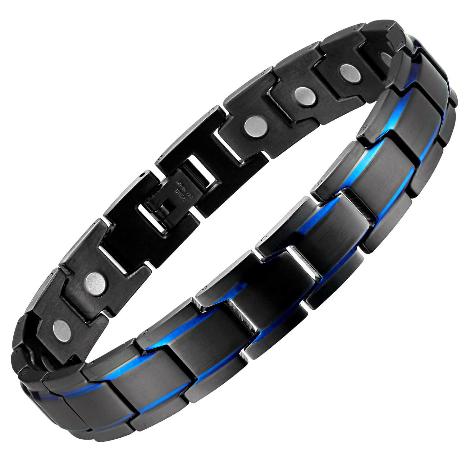 Pulsera Magnética MagEnergy para Hombre en primer plano, diseño cómodo para uso diario.