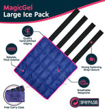 Magic Gel envoltura corvejón, compresión suave para enfriamiento.