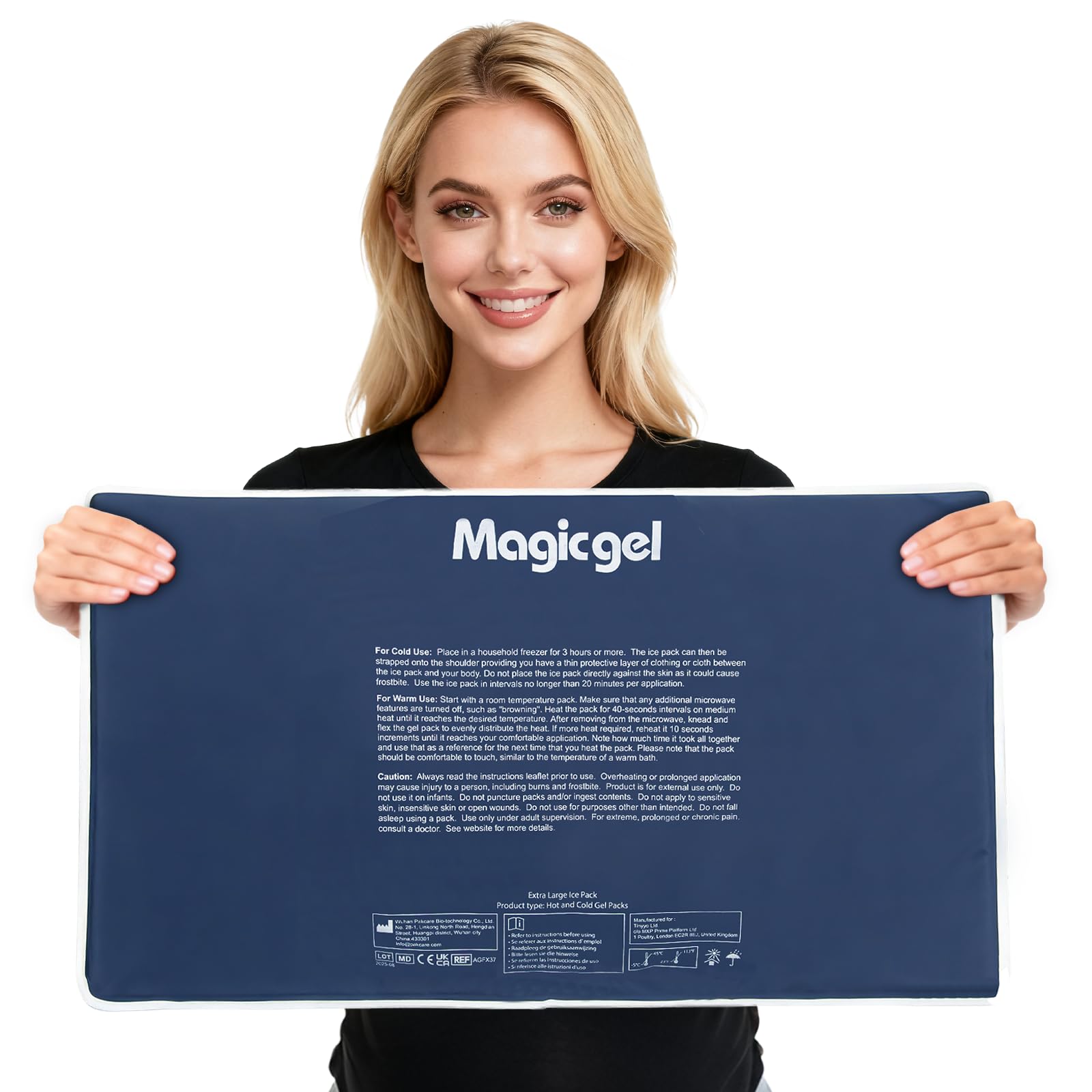 Magic Gel Extralargo manta de hielo 15x23,5 pulgadas para contornear el cuerpo