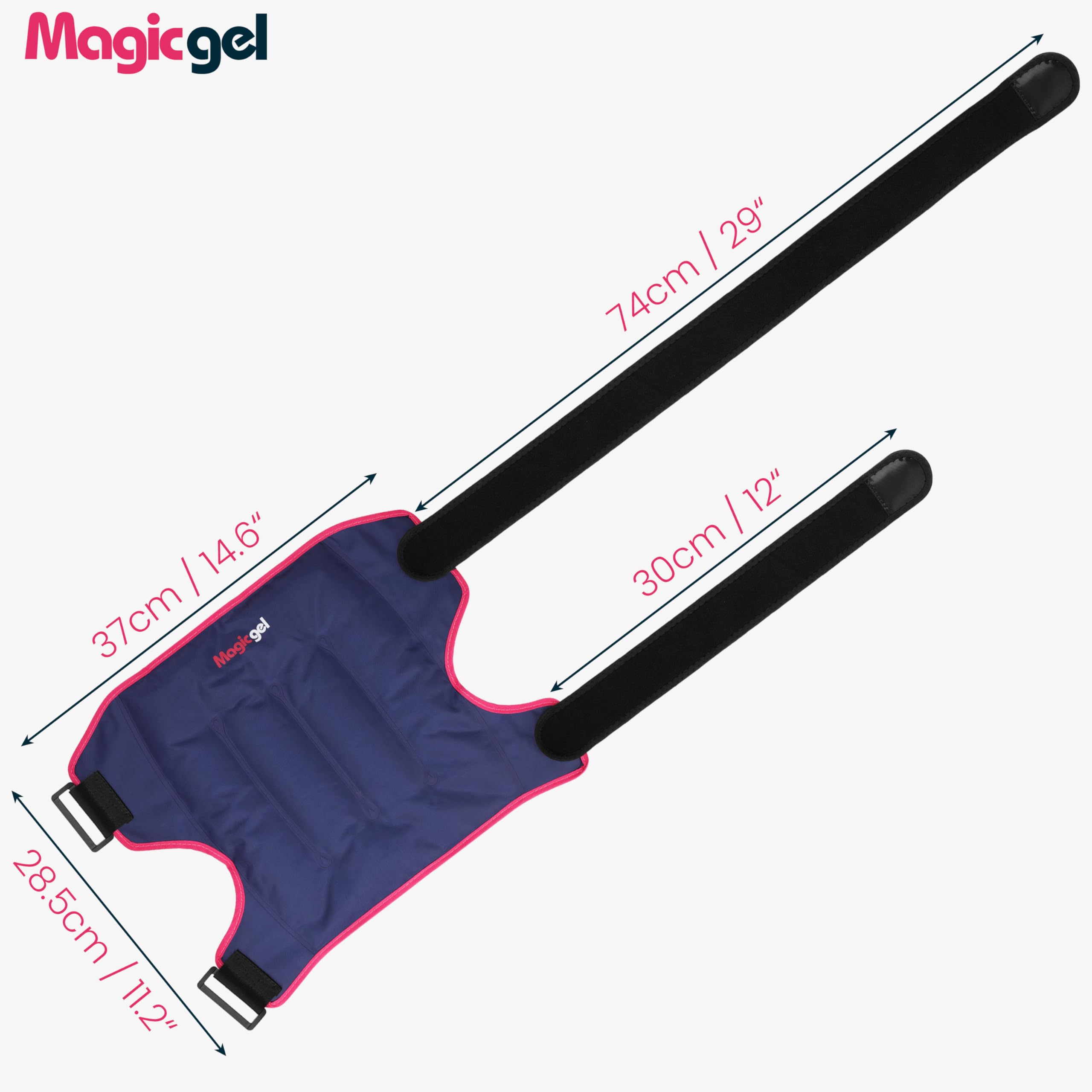 Magic Gel Hip Wrap tacto suave y ajuste cómodo.