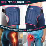 Magic Gel Hip Wrap uso diario para alivio localizado.