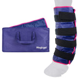 Magic Gel Horse Ice Pack con funda, alivia molestias en la pierna durante reposo.