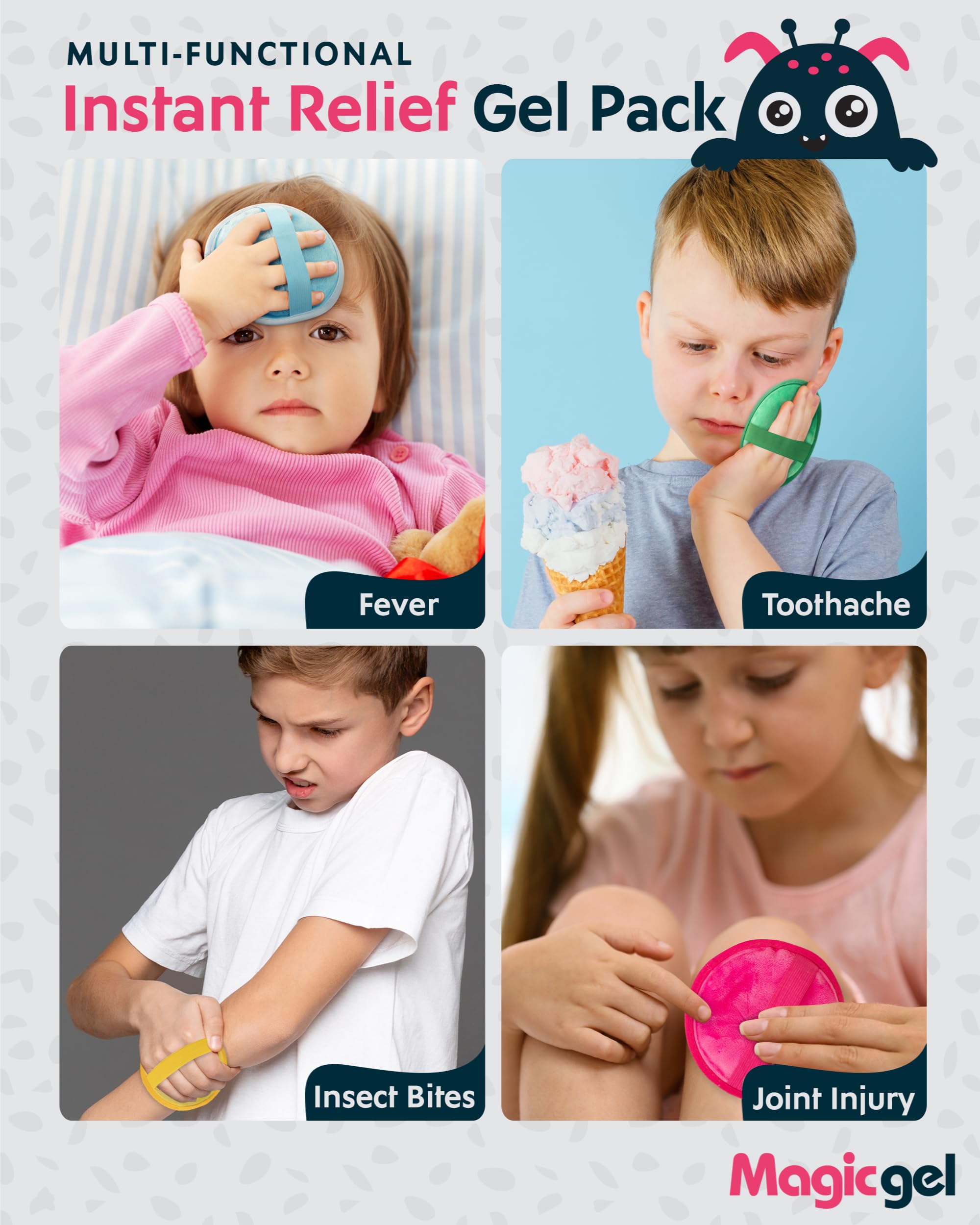 Magic Gel, forro de algodón suave, piel sensible segura