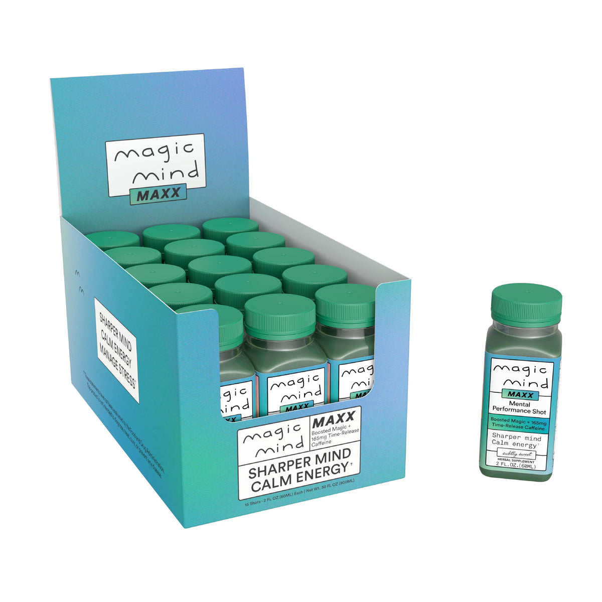 Magic Mind MAXX, dosis energizante en botella para energía estable durante el día