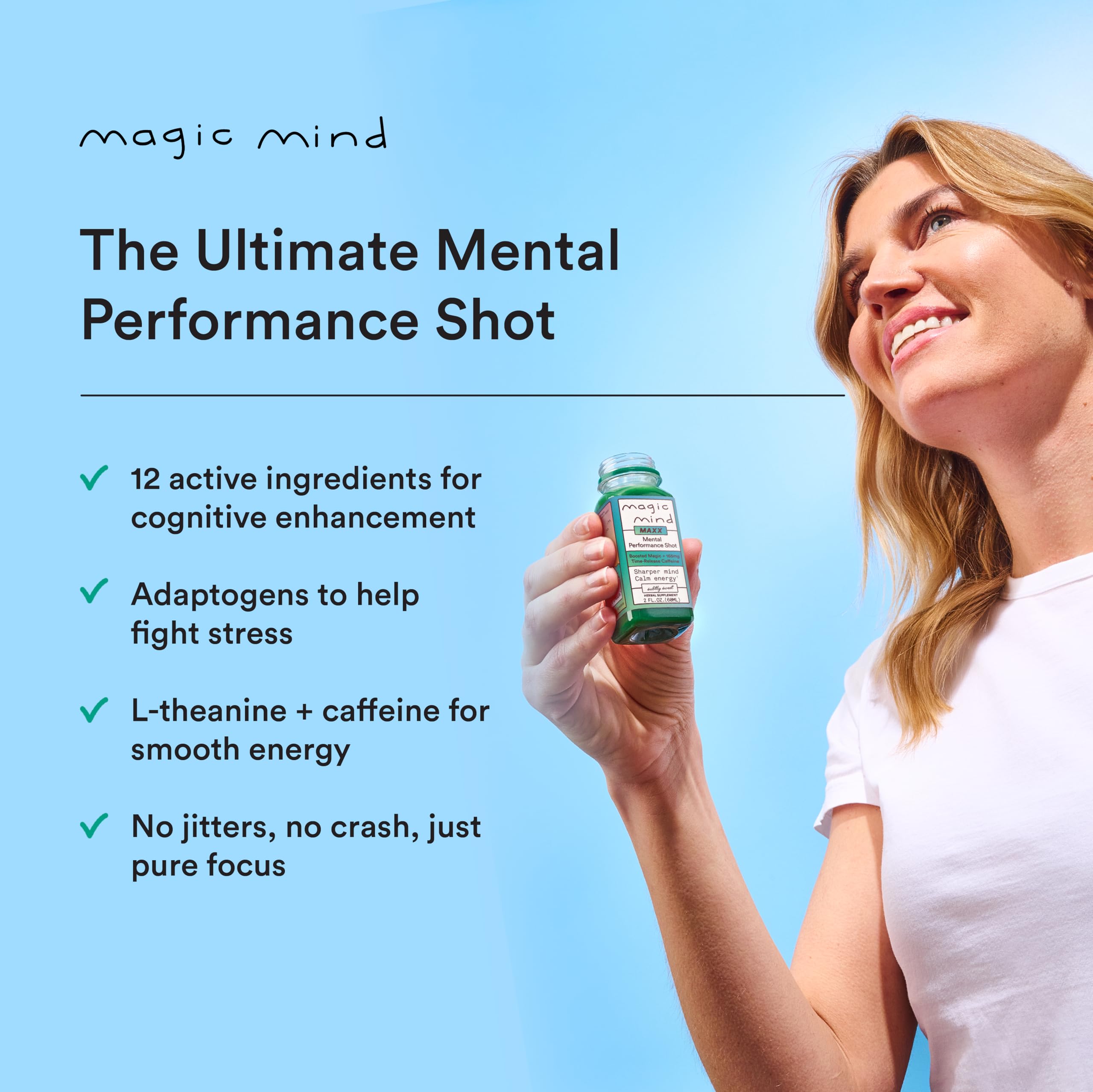 Magic Mind MAXX Trago: apoyo a la inmunidad con vitaminas y hongos funcionales.