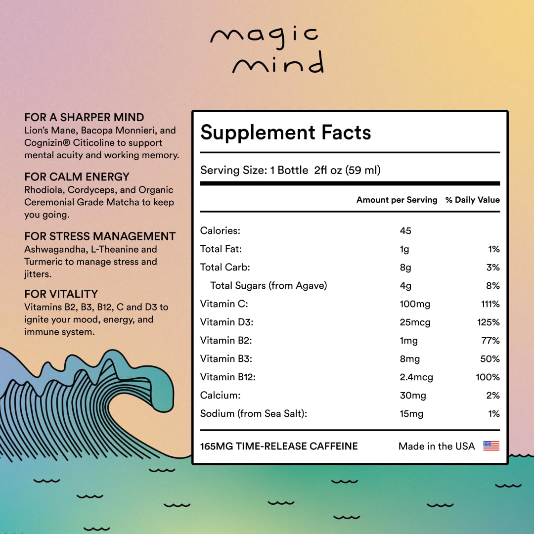 Magic Mind MAXX Trago: sin nervios para mantener la concentración estable.