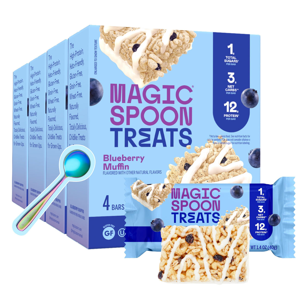 Magic Spoon barras proteina blueberry muffin: snack alto en proteína para el día