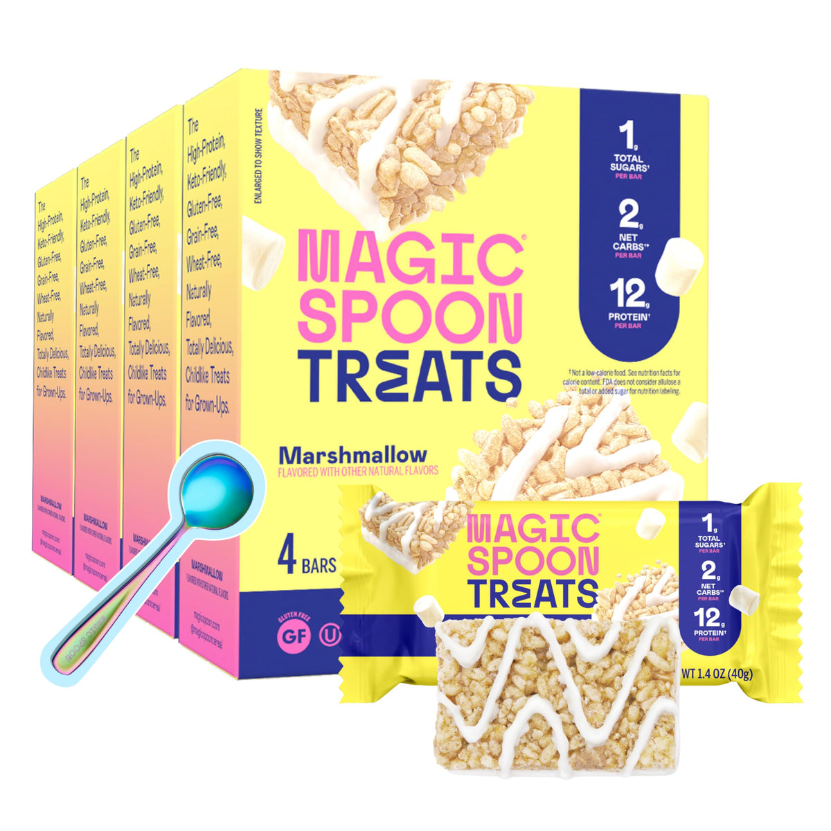 Magic Spoon Treats barra proteina marshmallow, crujiente y sabrosa para empezar el día