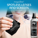 MagicFiber spray para anteojos, perfecto para uso en casa y fuera.