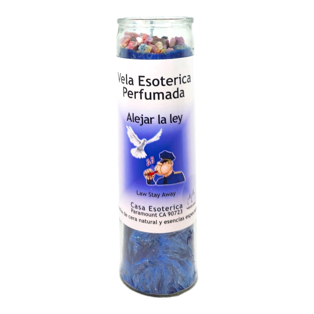MAGICK SPACE Vela alejar la ley palma azul, protege y aporta claridad espiritual