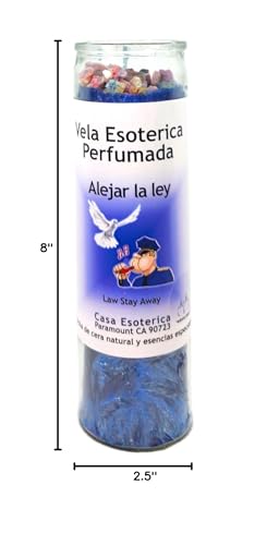MAGICK SPACE Vela ritual paz azul, favorece rituales de calma y enfoque
