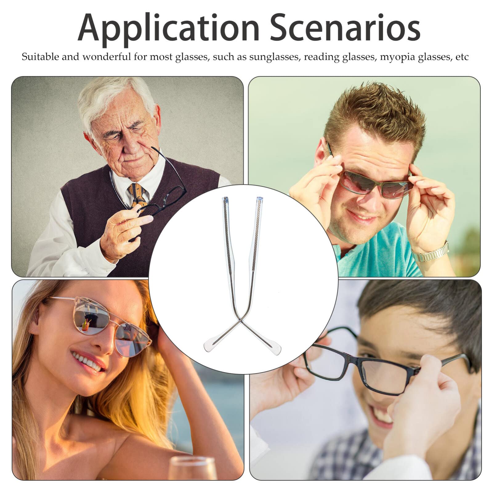 Accesorio MAGICLULU de compatibilidad para anteojos de metal, fácil ajuste