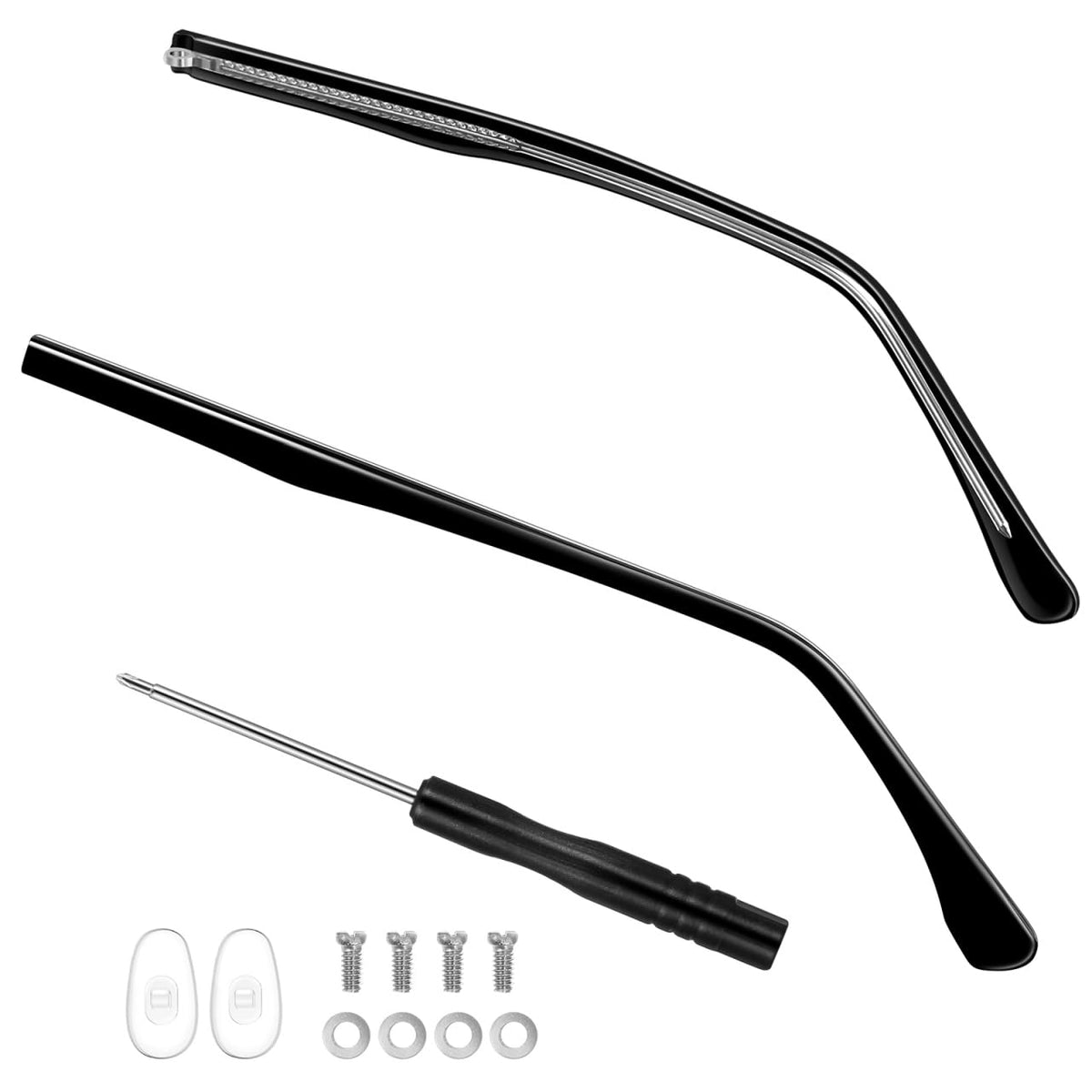 MAGICLULU patilla gafas negra, solución rápida para reparación discreta