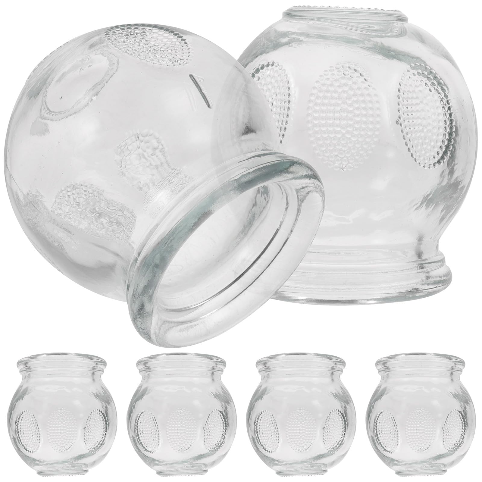 Magiclulu conjunto de ventosas de vidrio grueso de 6 piezas para masaje en casa.