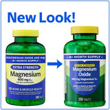 Tabletas de magnesio 400 mg para dosis diaria conveniente