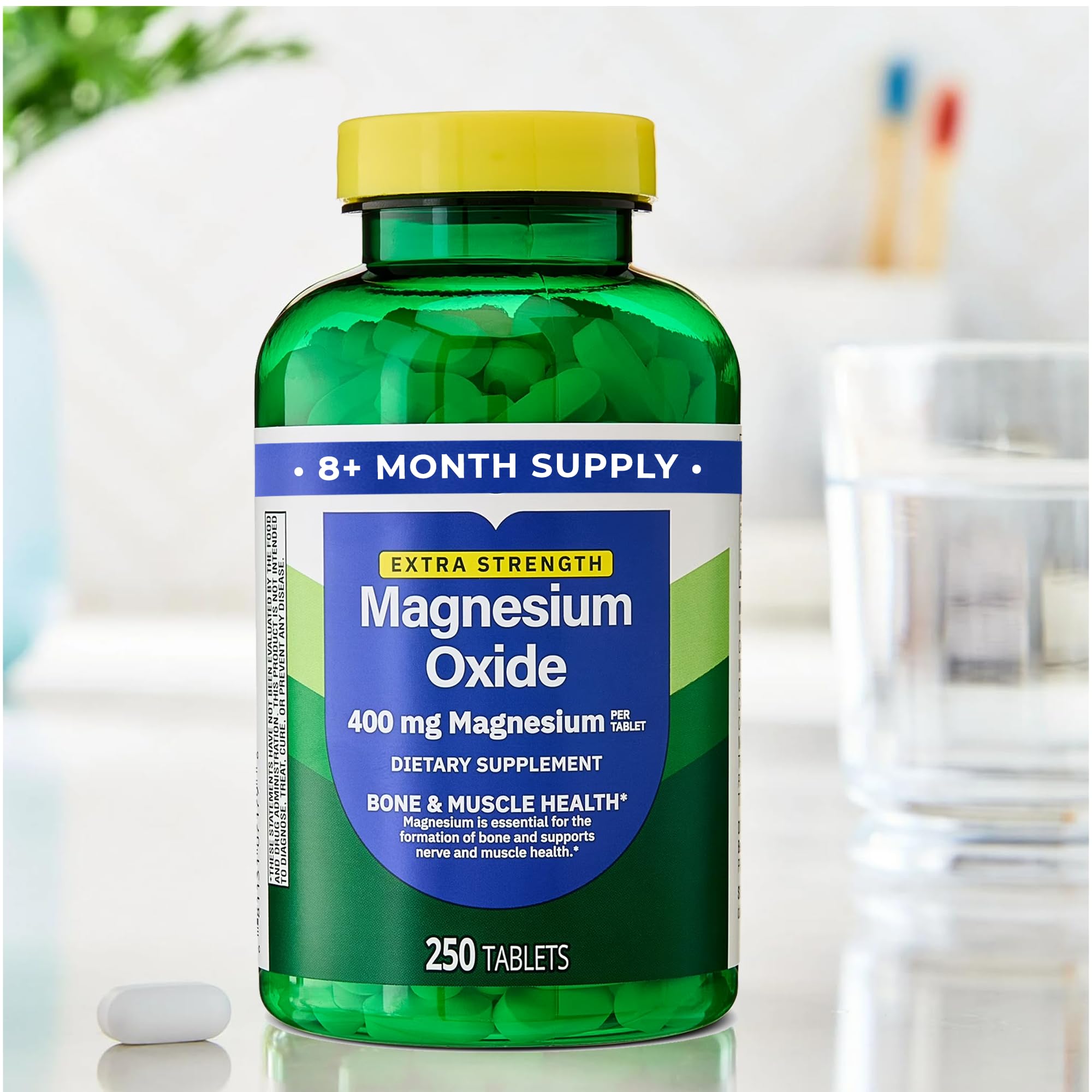 Tableta de magnesio oxide 400 mg lista para tomar