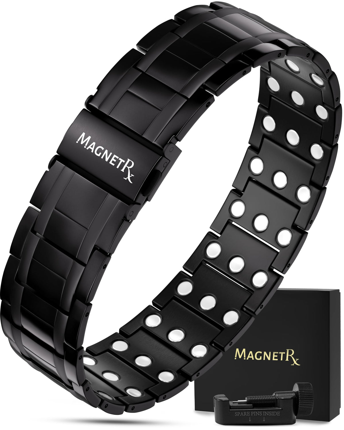 MagnetRX brazalete con cierre plegable premium en titanio.
