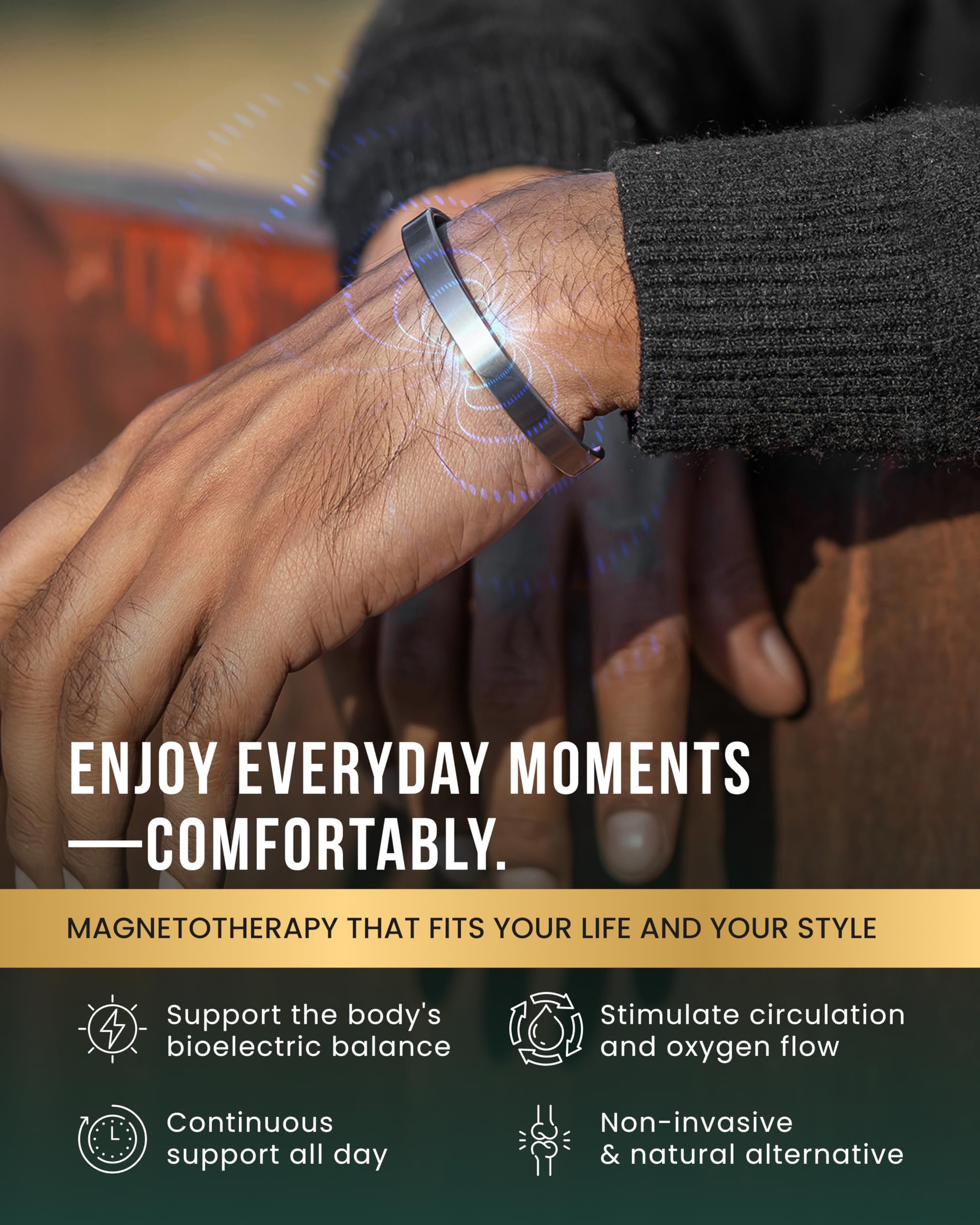 Diseño unisex de MagnetRX, pulsera magnética para cualquier ocasión