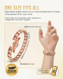 Imanes de 5000 Gauss en el brazalete MagnetRX para uso diario.