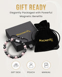 Diseño elegante y versátil de la pulsera MagnetRX Hematita y Cuarzo Rosa.