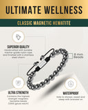 Dije de acero inoxidable en pulsera MagnetRX, toque elegante y resistente.