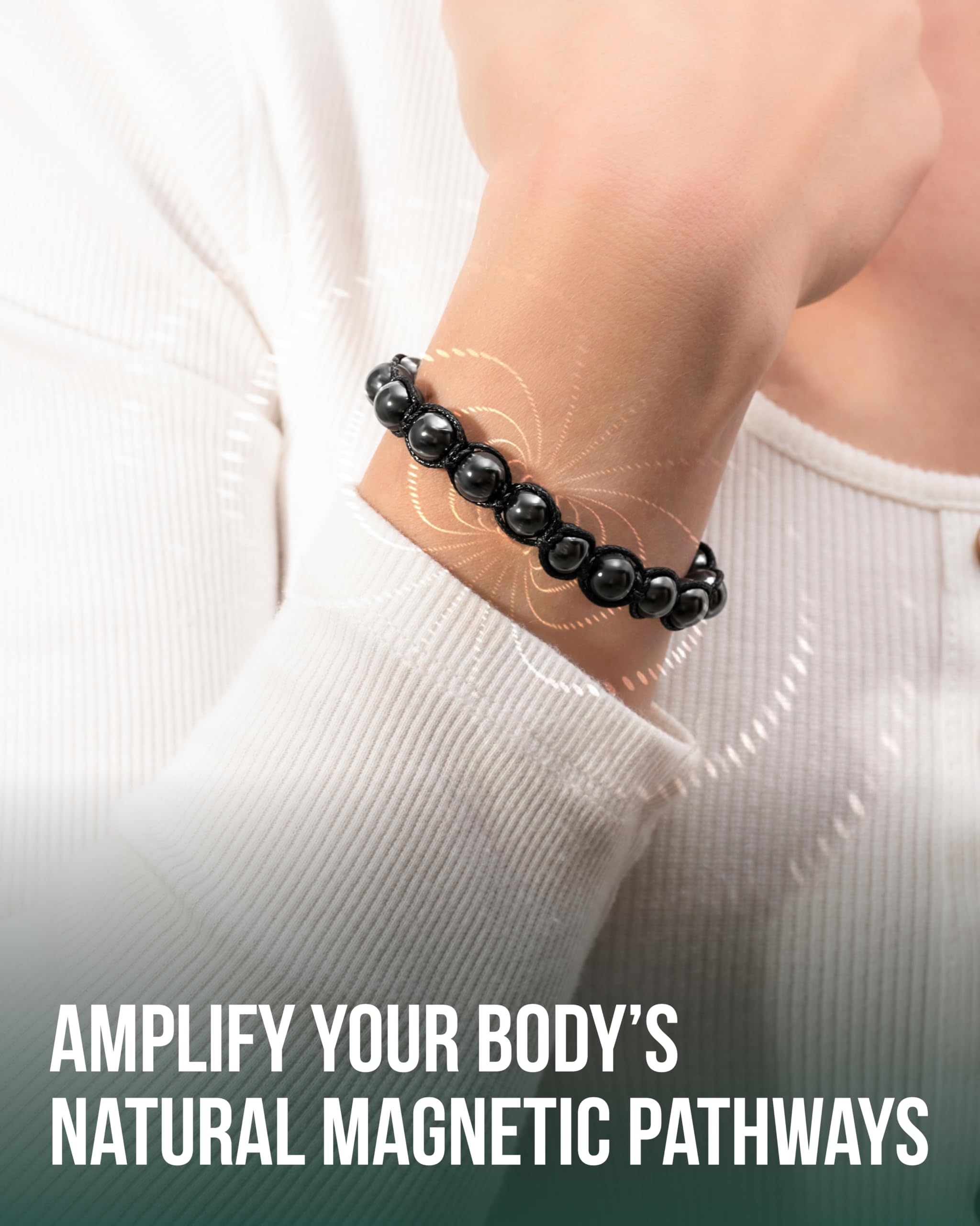 Pulsera MagnetRX hematita ajustable de 6,25 a 8,5 pulgadas
