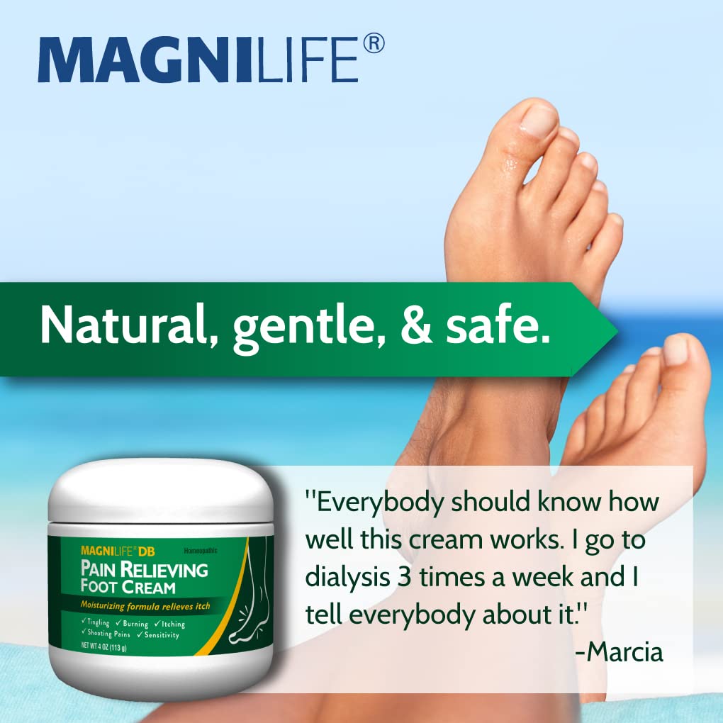 MagniLife Crema para Pies: envase práctico de 4 onzas para uso doméstico.