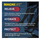 MagniLife crema-pies-textura-hidratante hidrata piel seca y agrietada.