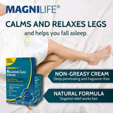 MagniLife Crema Relajante, aplicación nocturna para piernas cansadas sin irritación.