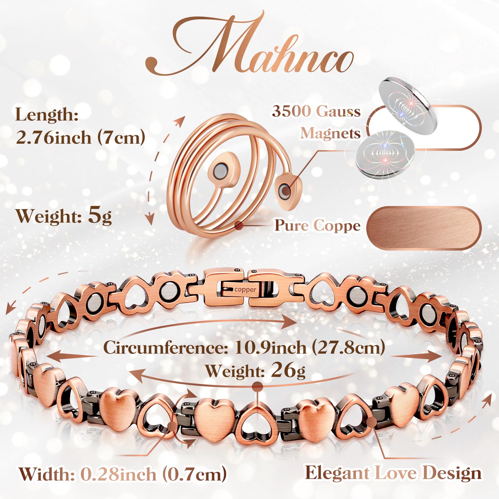 Anillo corazón Mahnco, regalo con diseño sentimental para ocasiones especiales.