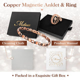 Regalo ideal: pulsera tobillo Mahnco de cobre con anillo corazón.