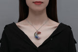 Cadena ajustable con colgante cristal, combina con cualquier atuendo.