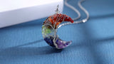Dije árbol de vida con cristales para balance emocional.