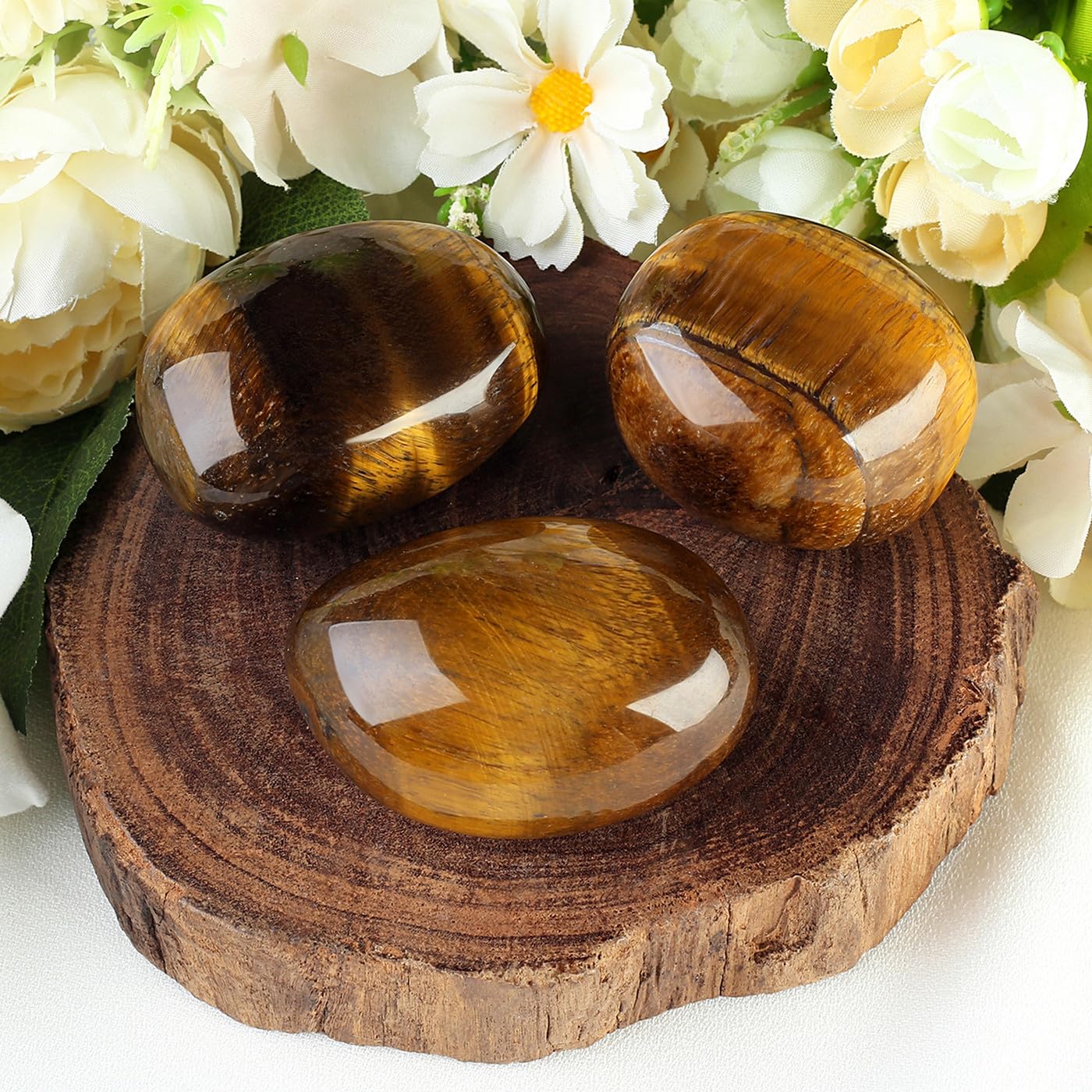 Maibaota piedra ojo de tigre para decoración, armonía y feng shui