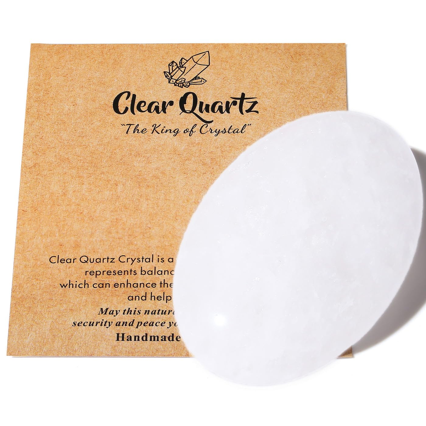 Maibaota piedra palma cuarzo claro para meditación y claridad.