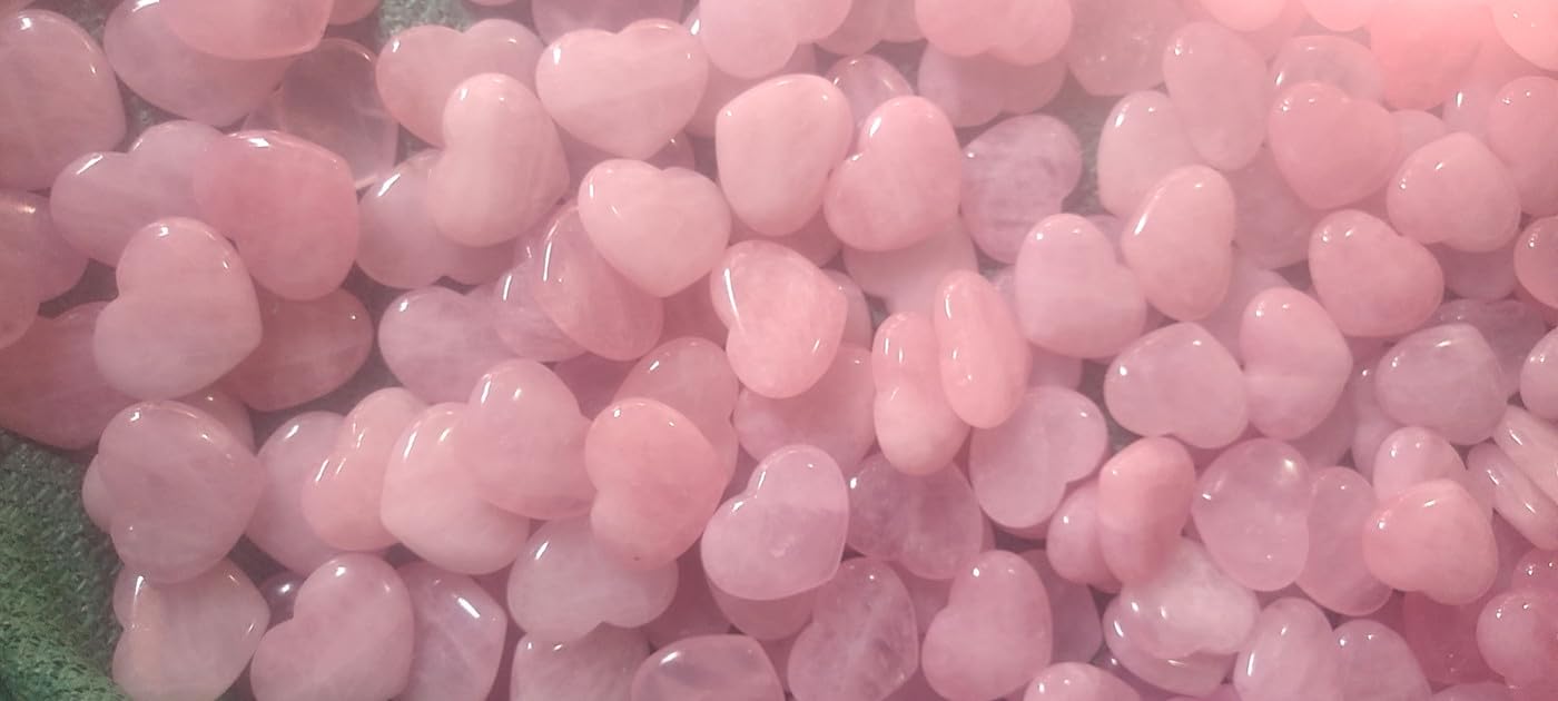 MAIBAOTA cuarzo rosa en forma de corazón para reiki y balance