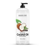 Majestic Pure Aceite de Coco Fraccionado en botella, listo para masaje suave