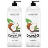 Majestic Pure Aceite Coco Fraccionado: botella para masajes suaves sin grasa