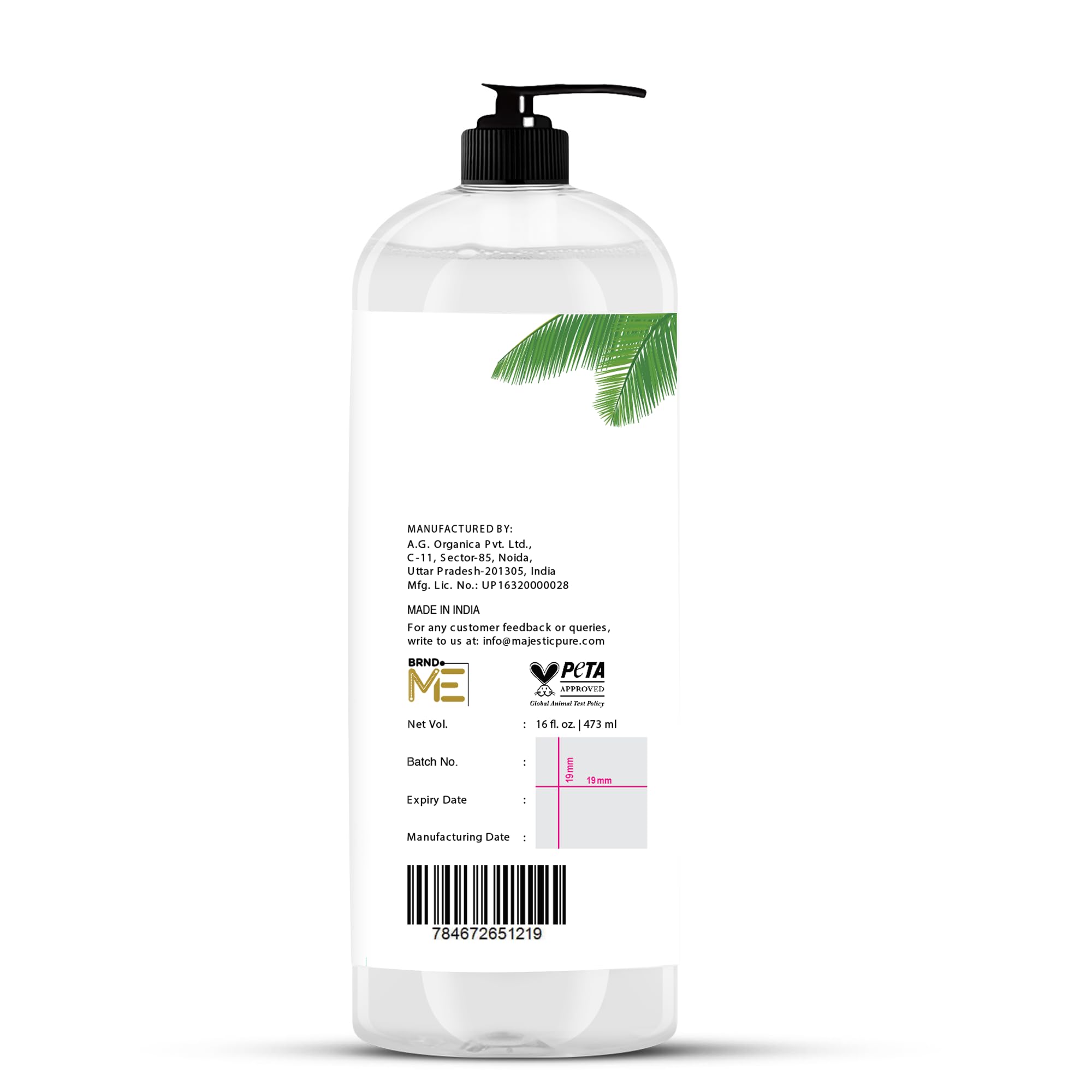 Majestic Pure Aceite de Coco Fraccionado, hidratación ligera para pieles sensibles