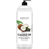 Majestic Pure Aceite de Coco Fraccionado con dosificador, uso suave para diluir aceites esenciales