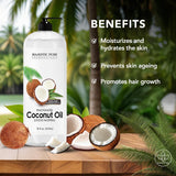 Majestic Pure Aceite de Coco Fraccionado, uso en cosméticos caseros como humectante