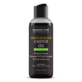 Majestic Pure aceite de castor jamaicano en bote, hidratación para cabello.
