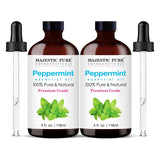 Majestic Pure aceite esencial de menta con cuentagotas en frasco de vidrio, ideal para difusor.
